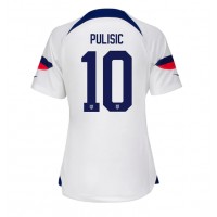 forente stater Christian Pulisic #10 Fotballklær Hjemmedrakt Dame VM 2022 Kortermet
